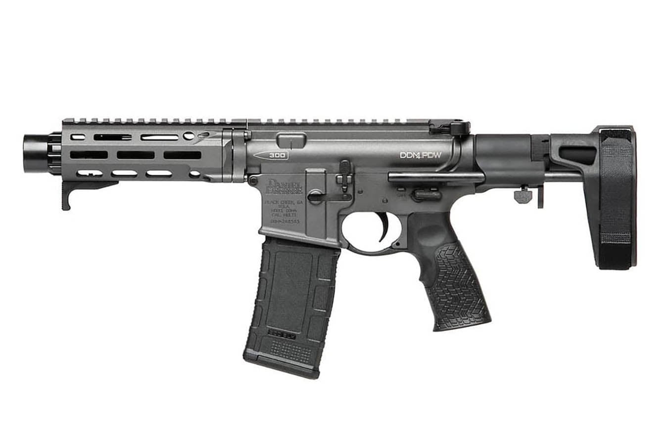 Daniel Defense DDM4 PDW 300 Blackout AR15 Pistol with Cobalt Gray Finish