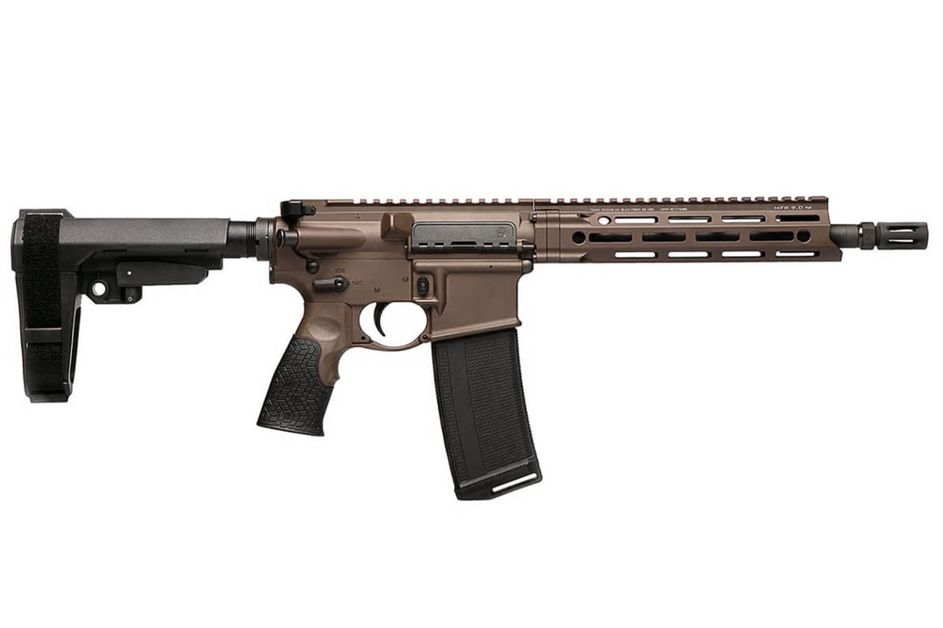 Daniel Defense DDM4 V7 P 5.56mm AR-15 Pistol with Mil Spec Plus Brown Finish and SBA3 Stabilizing Brace
