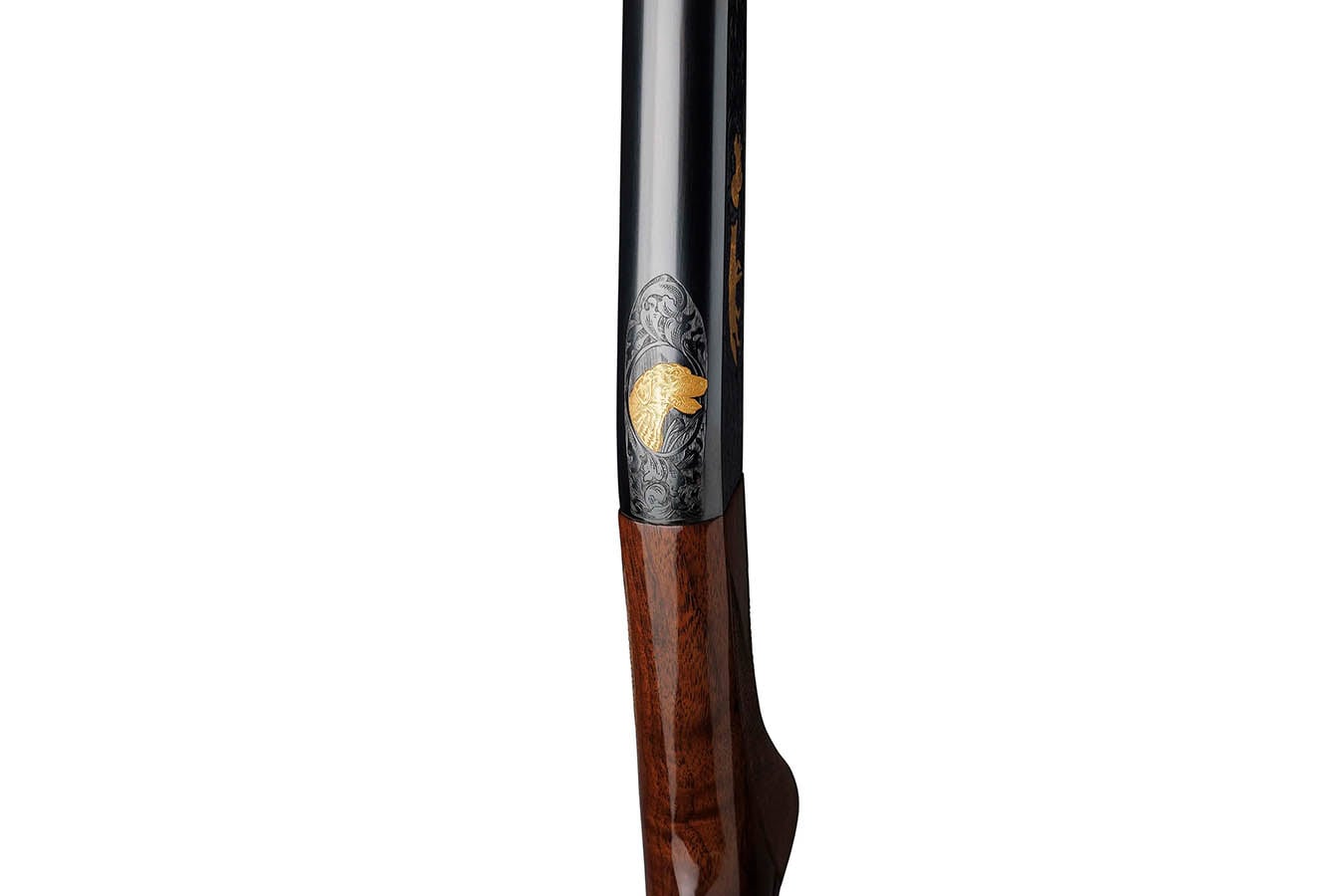Browning SA-22 2LR Semi-Auto Rifle with Grade VI Stock and Gold Engraved Game Scene