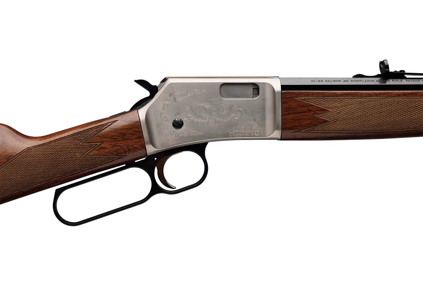 Browning BL-22 Field 22 S/L/LR Lever-Action Riflr with Grade II Walnut Stock and Octagon Barrel