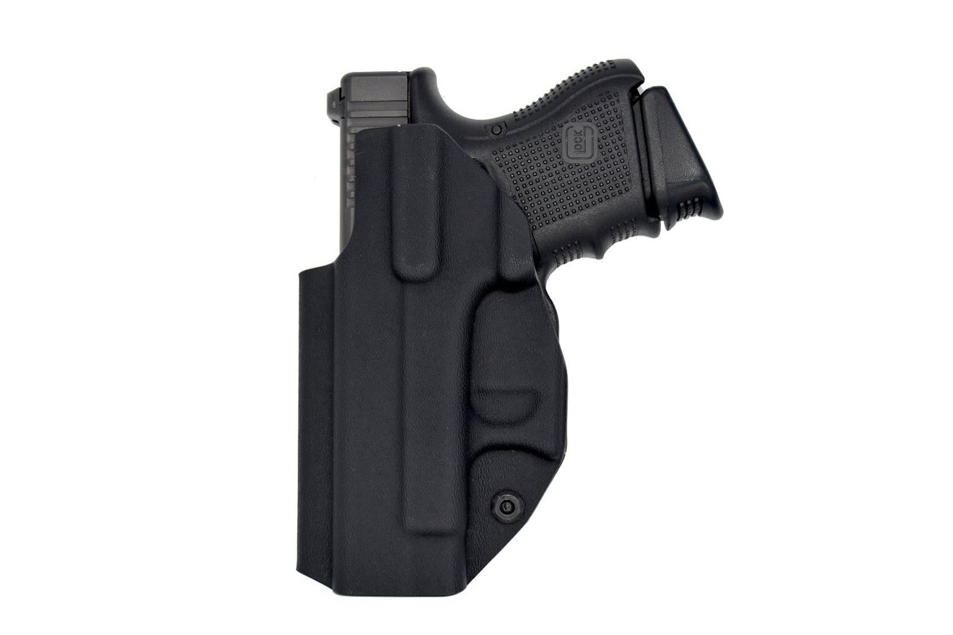 Black Scorpion Gear IWB Kydex Holster For Glock 26, 27, 33 (All Gens), Right Hand, Carbon Fiber/Black/Tan