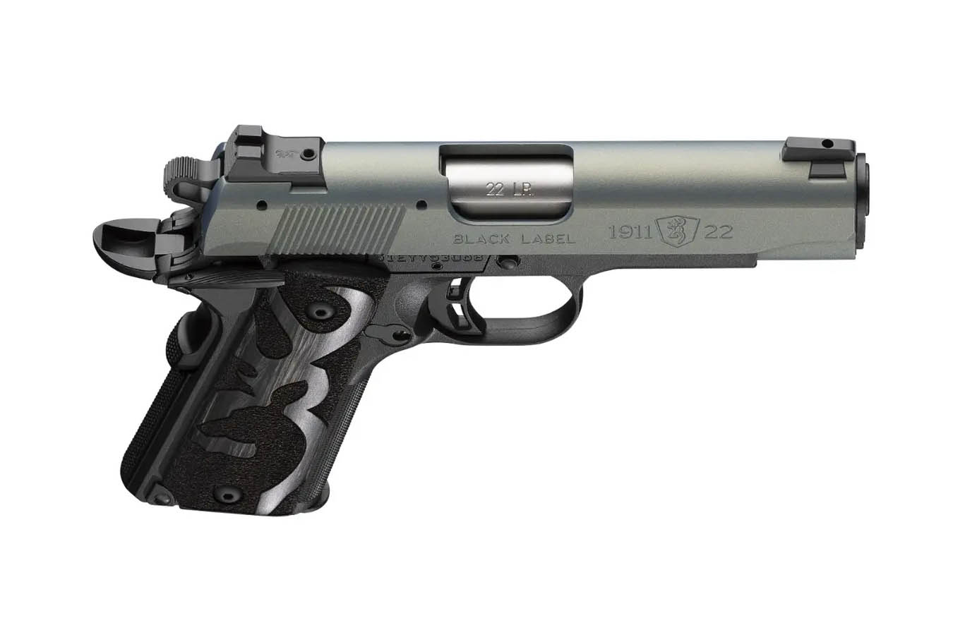 BROWNING FIREARMS Black Label 1911 22 LR Pistol With Northen Lights Cerakote Serrated Alumminum Slide 