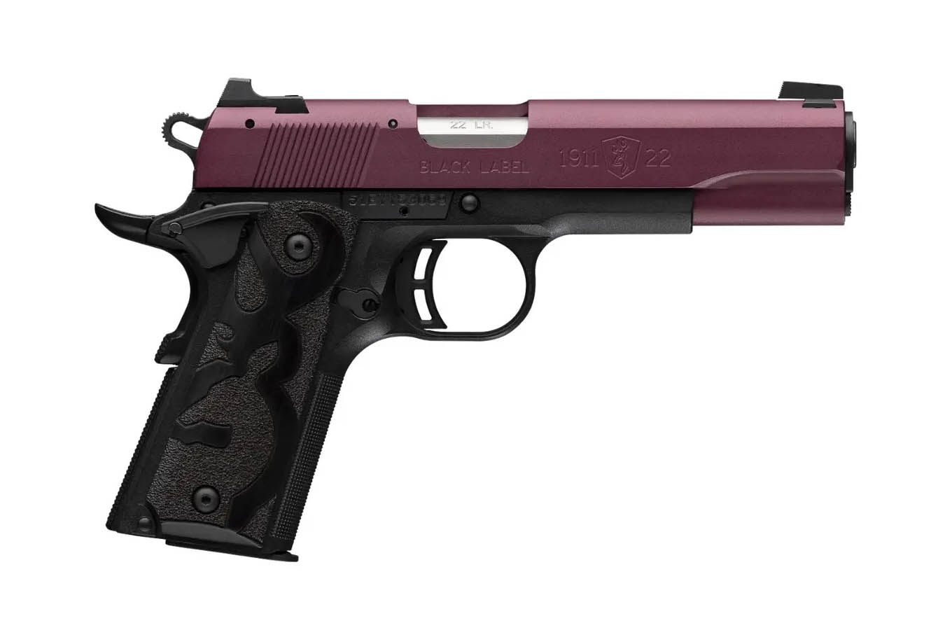 BROWNING FIREARMS Black Label 1911 22 LR Pistol With Black Cherry Slide 
