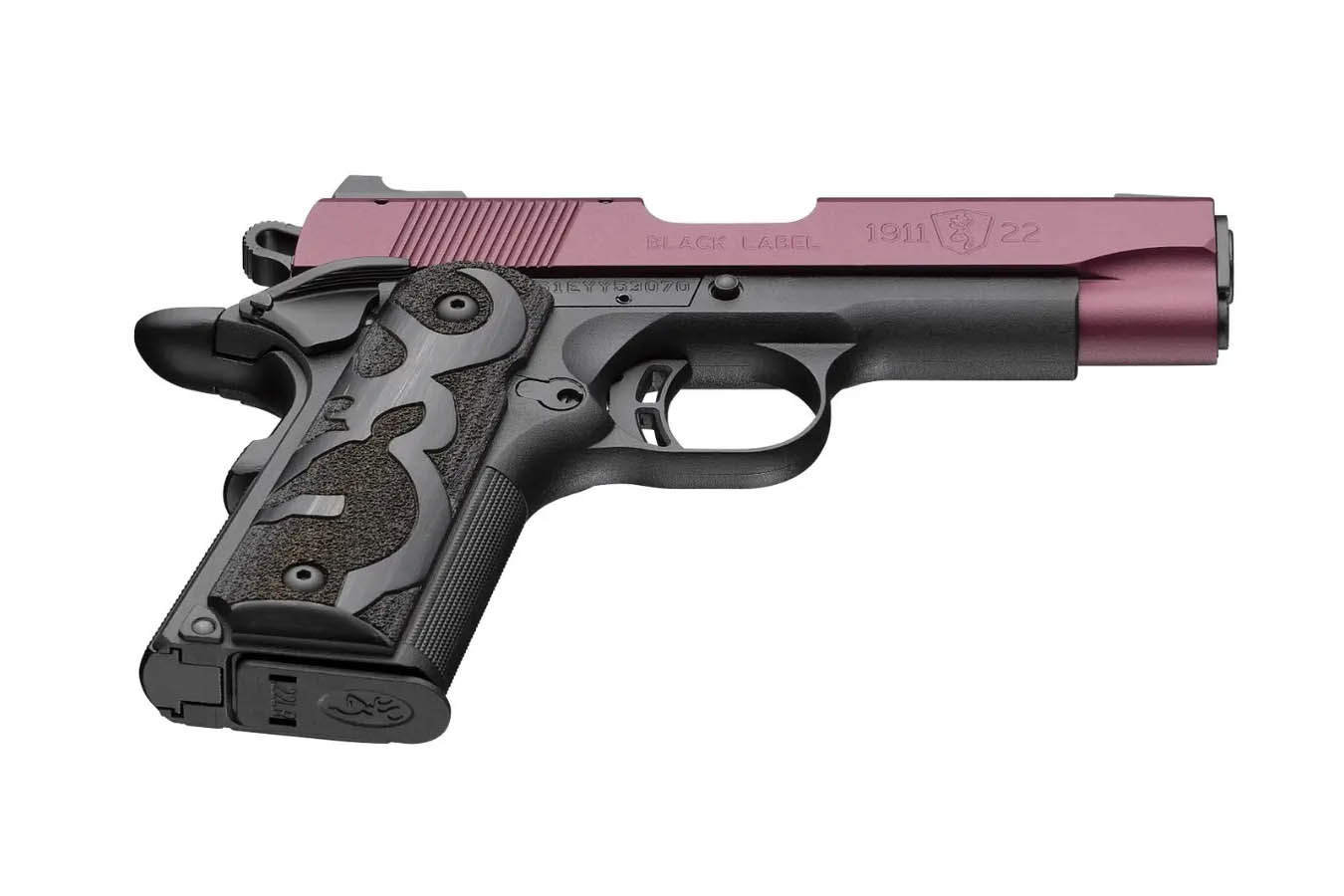 BROWNING FIREARMS Black Label 1911 22 LR Pistol With Black Cherry Slide 