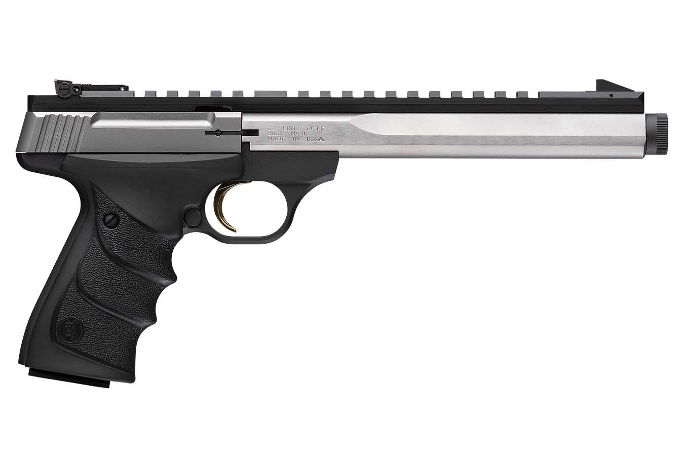 BROWNING FIREARMS Buck Mark Contour Stainless SR 22LR Semi-Auto Pistol with 7.65 Inch Threaded Barrel