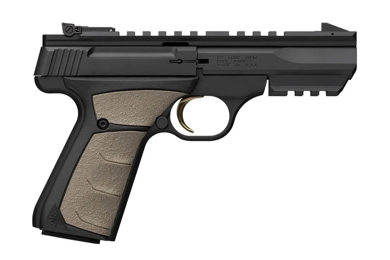 BROWNING FIREARMS Buck Mark Black Label 22LR Semi Automatic Pistol with FDE Grip