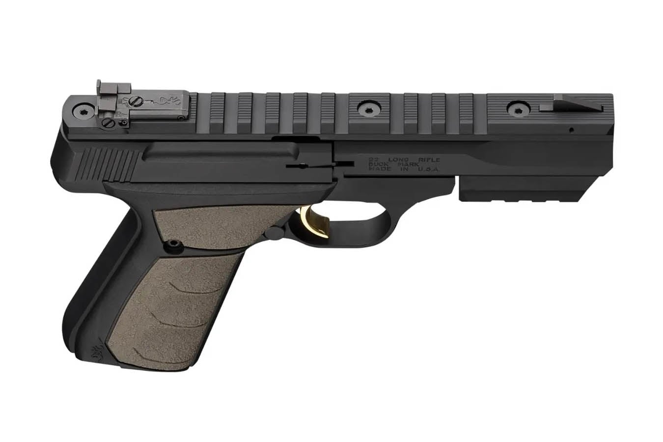 BROWNING FIREARMS Buck Mark Black Label 22LR Semi Automatic Pistol with FDE Grip