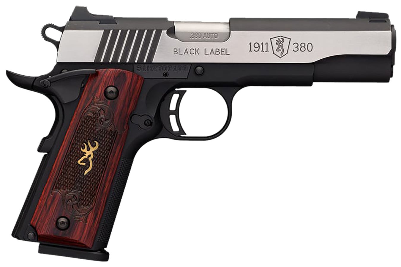 BROWNING FIREARMS Black Label Medallion Pro 380 ACP Semi-Auto Pistol with Gold Inlay Buckmark in Grip