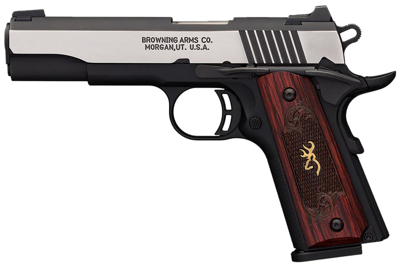BROWNING FIREARMS Black Label Medallion Pro 380 ACP Semi-Auto Pistol with Gold Inlay Buckmark in Grip