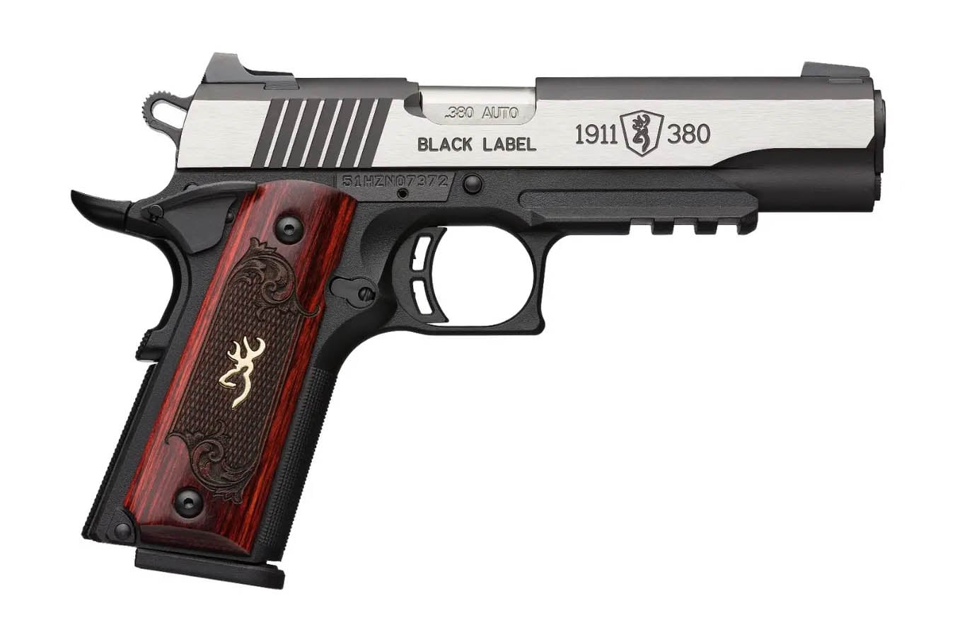 Browning 1911-380 Black Label Medallion Pro 380 ACP Pistol with Rosewood Colored Laminate