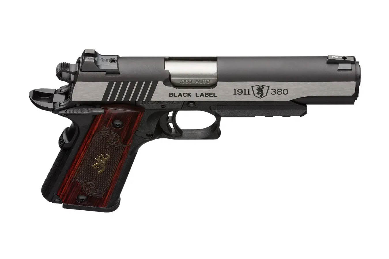 BROWNING FIREARMS 1911-380 Black Label Medallion Pro .380 ACP Compact Pistol with Rosewood Grips