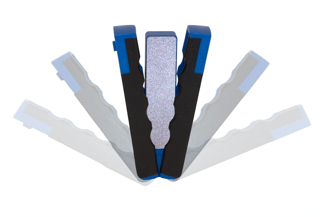 ACCUSHARP Paddle Sharpener Folding Diamond Sharpener Black/Blue Overmolded Rubber Handle