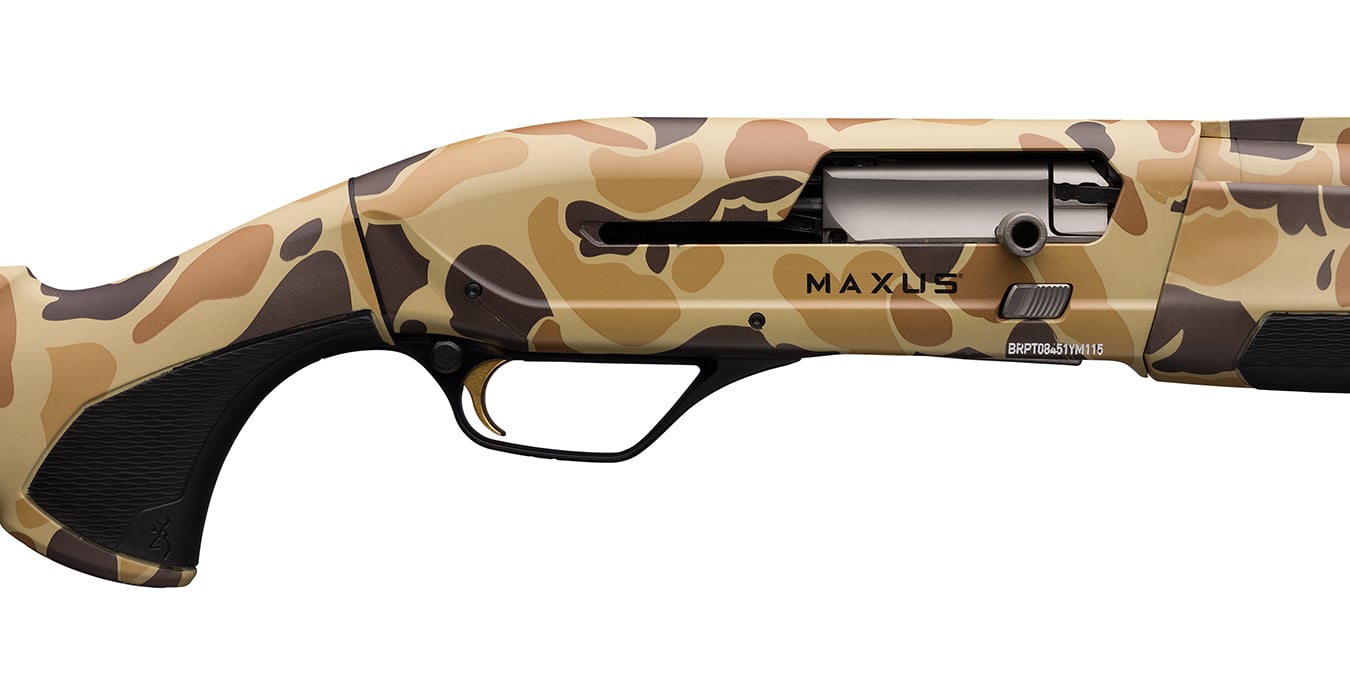 BROWNING FIREARMS Maxus II 12 Gauge Semi-Auto Shotgun with 28 Inch Barrel and Vintage Tan Camo Finish