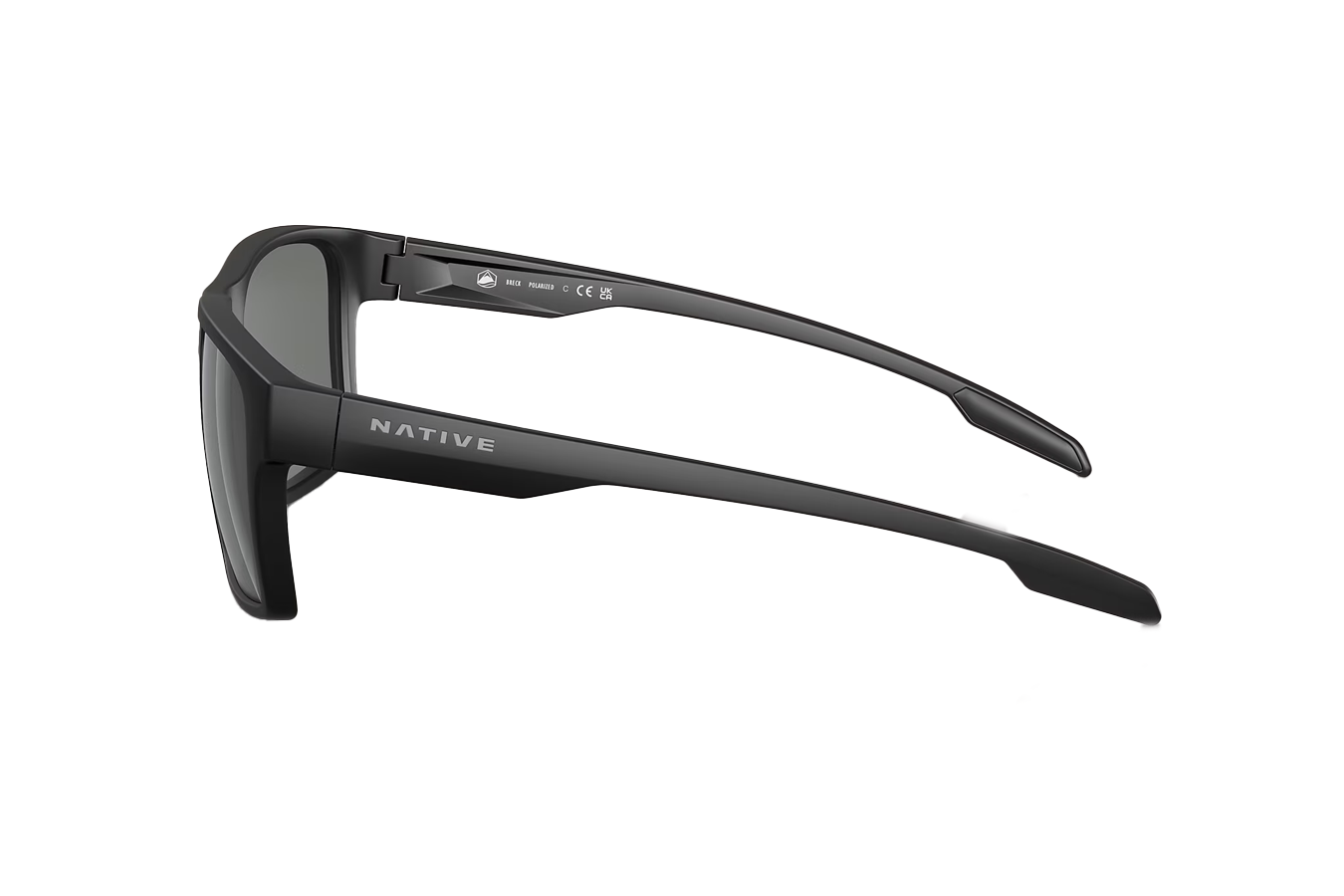 Native Eyewear Breck Matte Black Frame with Grey Polarized Lenses ...