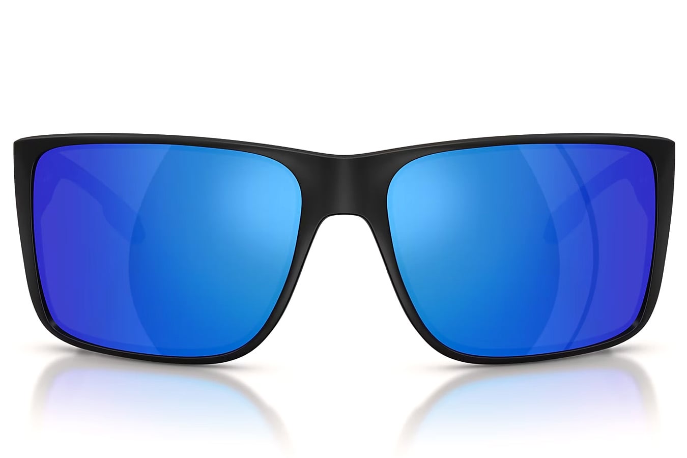 NATIVE EYEWEAR Badlands XL Matte Black with Blue Reflex Polarized Lenses