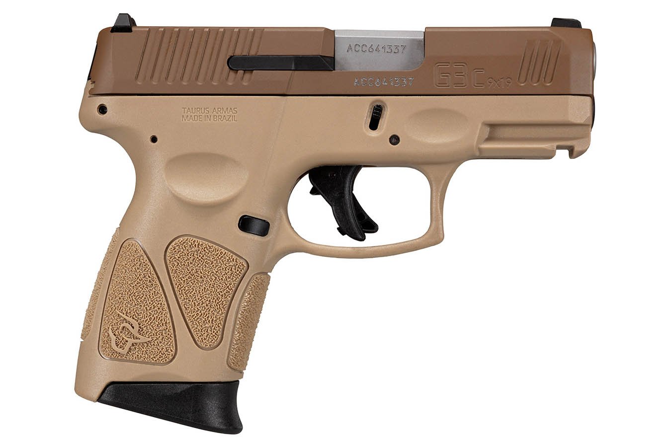 TAURUS G3C 9mm Semi-Auto Pistol with Tan Slide and FDE Frame