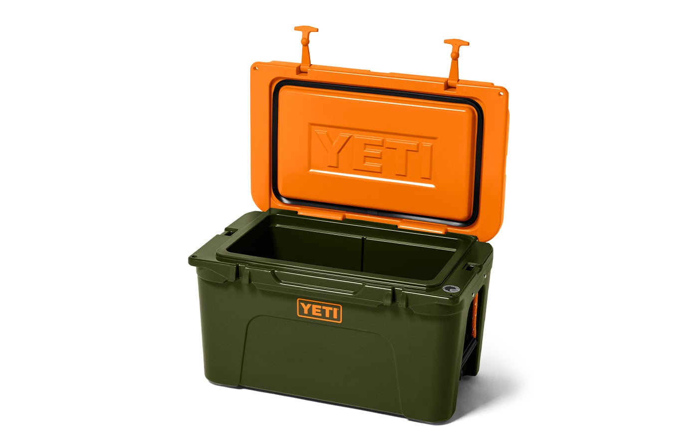 YETI Tundra® 45 Hard Cooler Olive and King Crab Orange