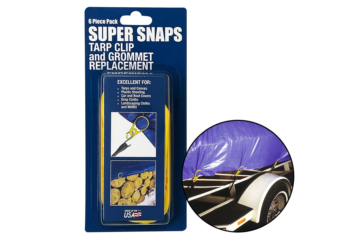 ACCUSHARP Super Snaps, Yellow, 8.8 Inch Long, 6 Pack