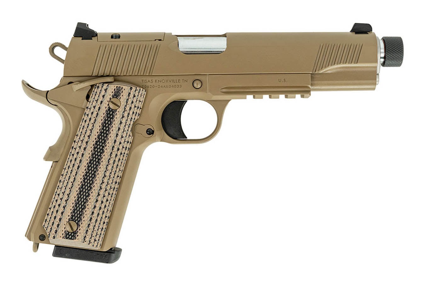 TISAS 1911 Duty B45RDG Raider 45 ACP Optic Ready FDE Pistol with Threaded Barrel