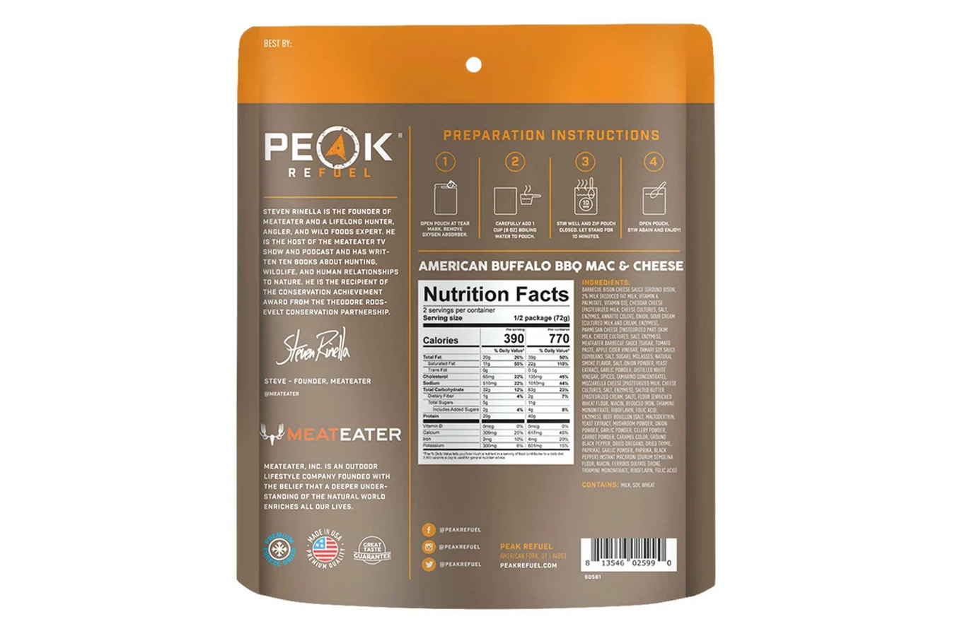 PEAK REFUEL American Buffalo BBQ Mac and Cheese