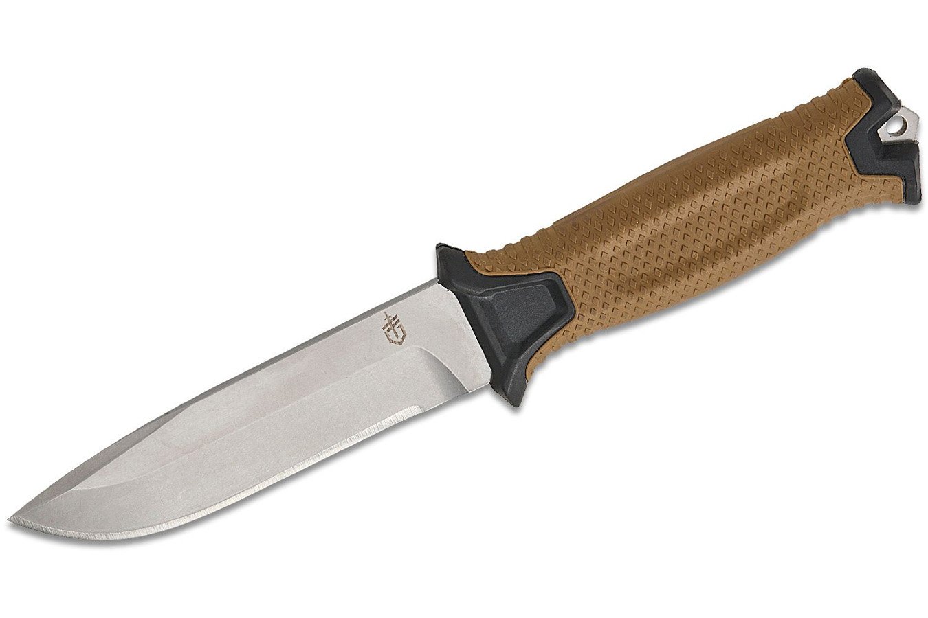 GERBER LEGENDARY Strongarm Fixed Blade Knife 4.8 Inch CPM-MagnaCut Stonewashed Drop Point Blade with Coyote Brown GFN Handle