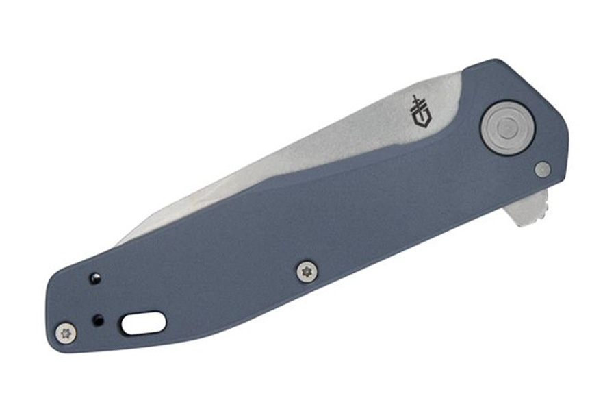 GERBER LEGENDARY Fastball Liner Lock Flipper Knife 3 Inch CPM-MagnaCut Stonewashed Wharncliffe Blade Blue Aluminum Handles