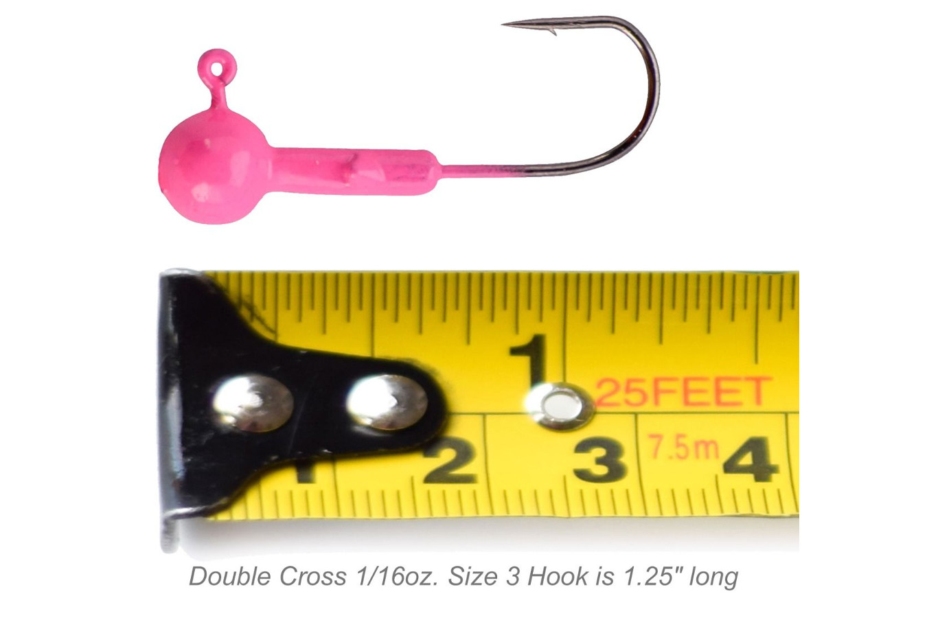 CRAPPIE MAGNET Double Cross Jig Head 1/16 oz 5 Pack - Pink