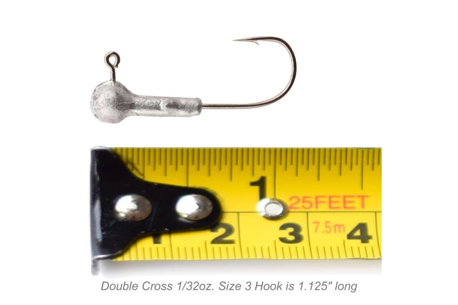 CRAPPIE MAGNET Double Cross 5 Pack 1/32 oz Unpainted