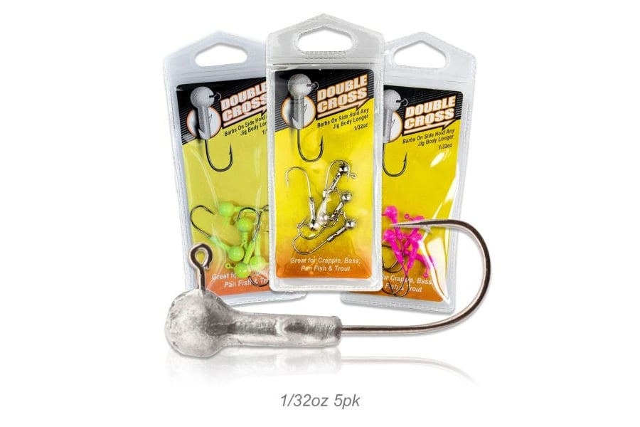 CRAPPIE MAGNET Double Cross 5 Pack 1/32 oz Unpainted