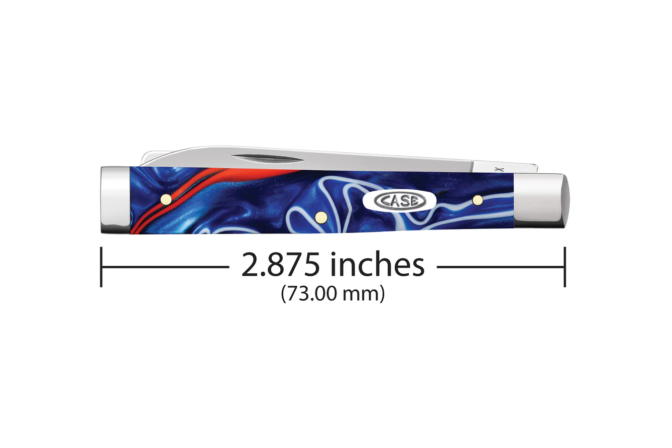 WRCASE Baby Doc Patriotic Kirinite Stainless Pocket Knife