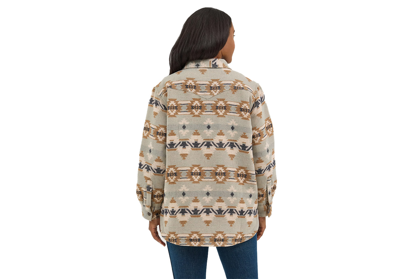 Wrangler Womens Quilt Lined Jacquard Shacket