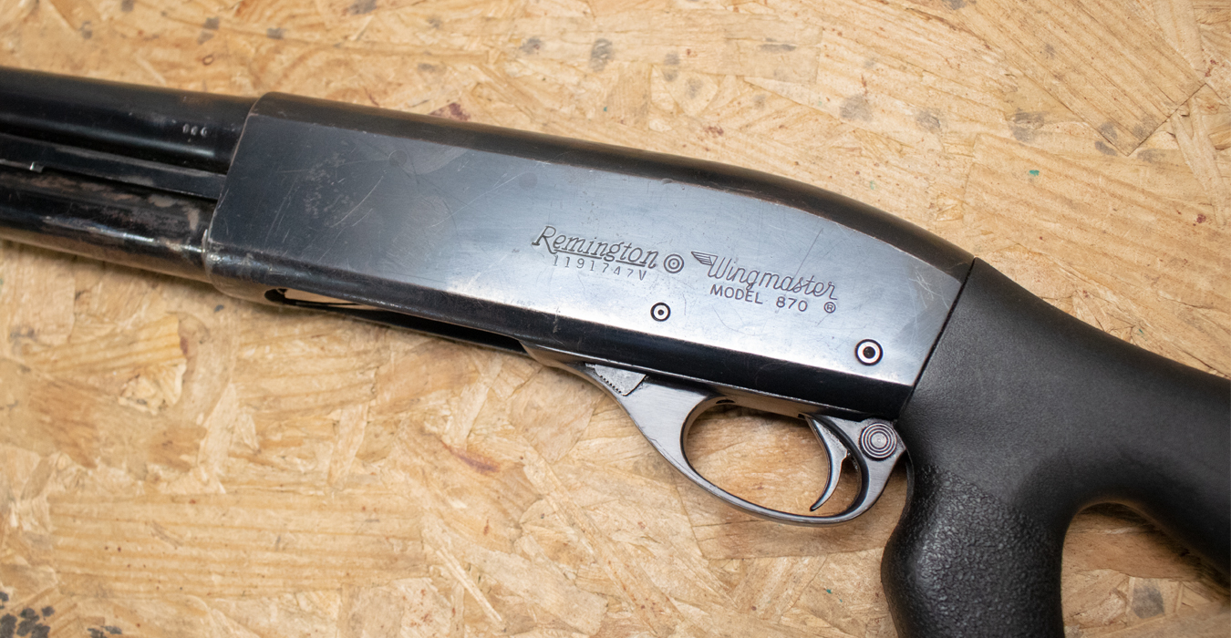 REMINGTON 870 Wingmaster 12 Gauge Police Trade-In Shotgun with Synthetic Pistol Grip Stock