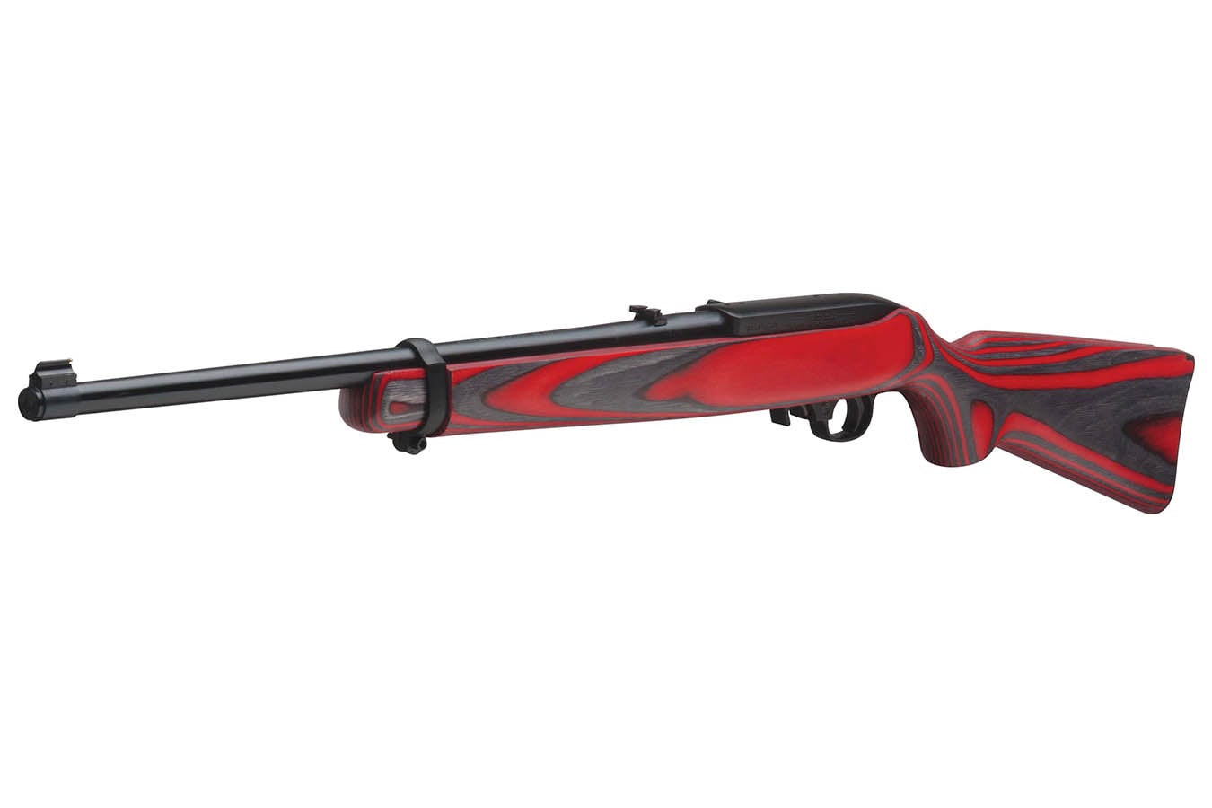RUGER 10/22 22LR Semi-Auto Rifle with Black and Red Laminate Stock