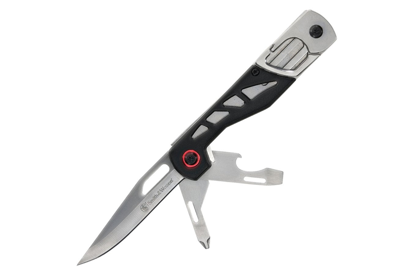BTI LLC Smith and Wesson Multi Tool With Keychain Flashlight