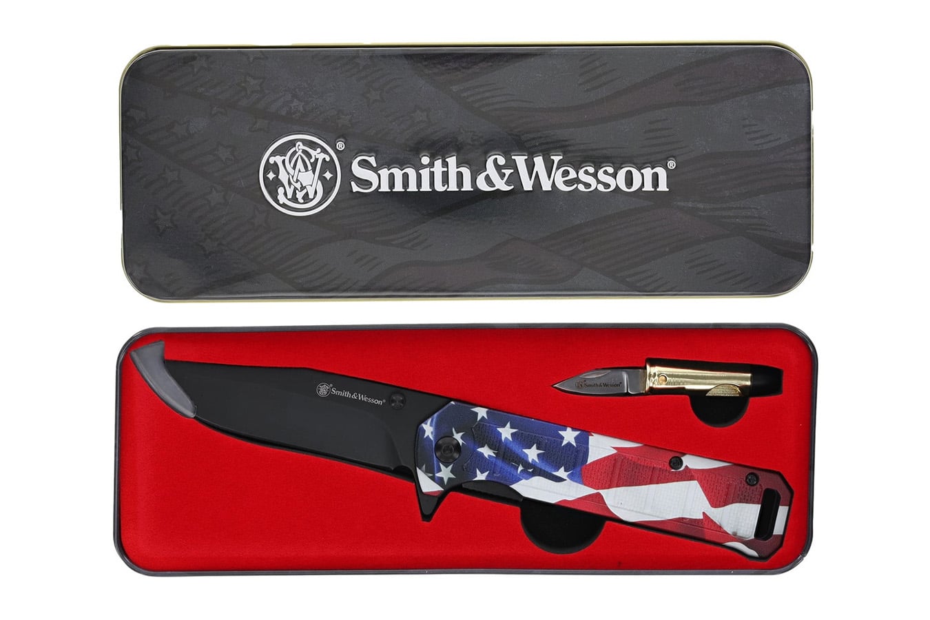 Battenfeld Smith and Wesson America`s Heroes Folding Knife w/Bullet Knife