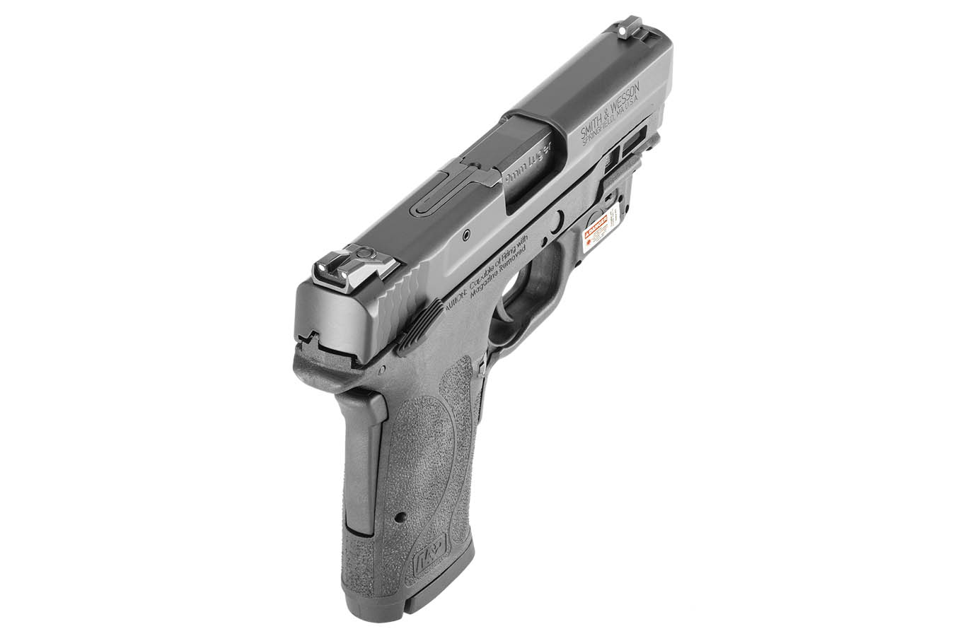 SMITH AND WESSON M&P9 Shield M2.0 EZ 9mm Pistol with Crimson Trace Red Laserguard and Thumb Safety