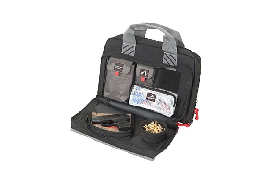GPS Quad Pistol Range Bag w/Mag Storage & Dump Cut