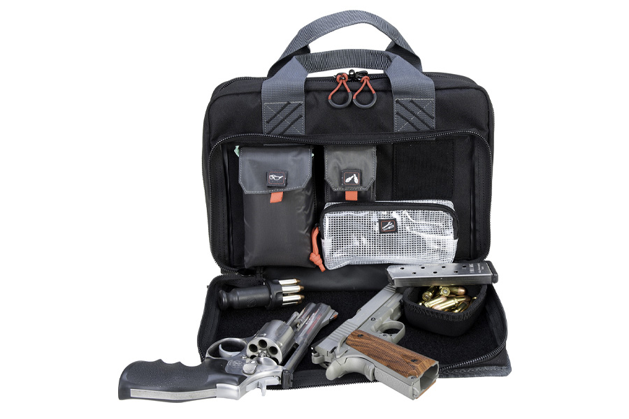 GPS 4 Handgun Range Bag with side pockets that are designed to store Items such as Magazines and Spare Ammo