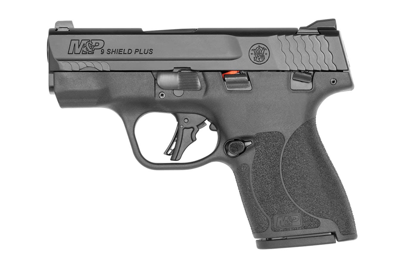 SMITH AND WESSON M&P9 Shield Plus 9mm Micro-Compact Pistol with 10 lb Trigger Pull, Two 10-Round Magazines, and Manual Safety