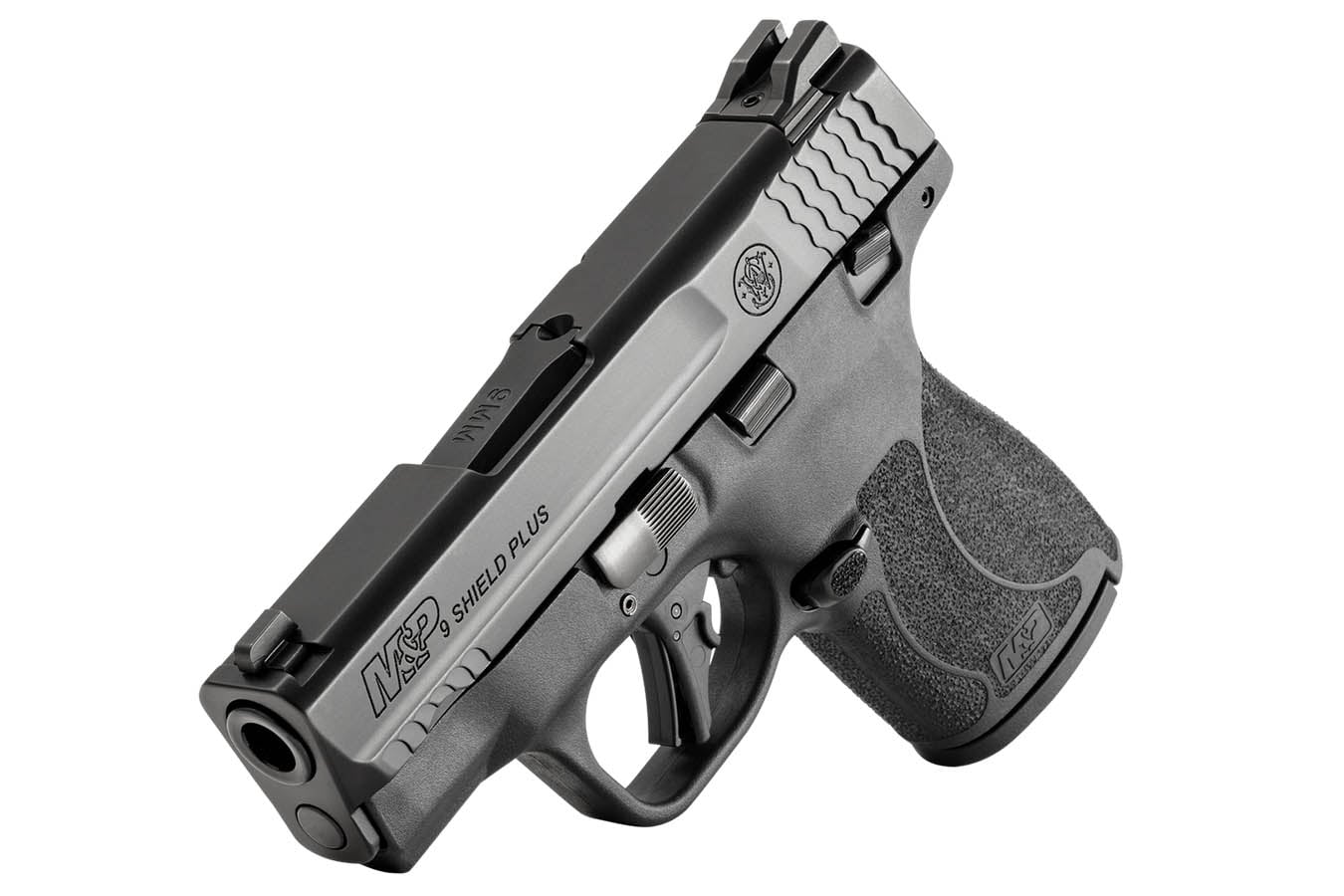 SMITH AND WESSON M&P9 Shield Plus 9mm Micro-Compact Pistol with 10 lb Trigger Pull, Two 10-Round Magazines, and Manual Safety