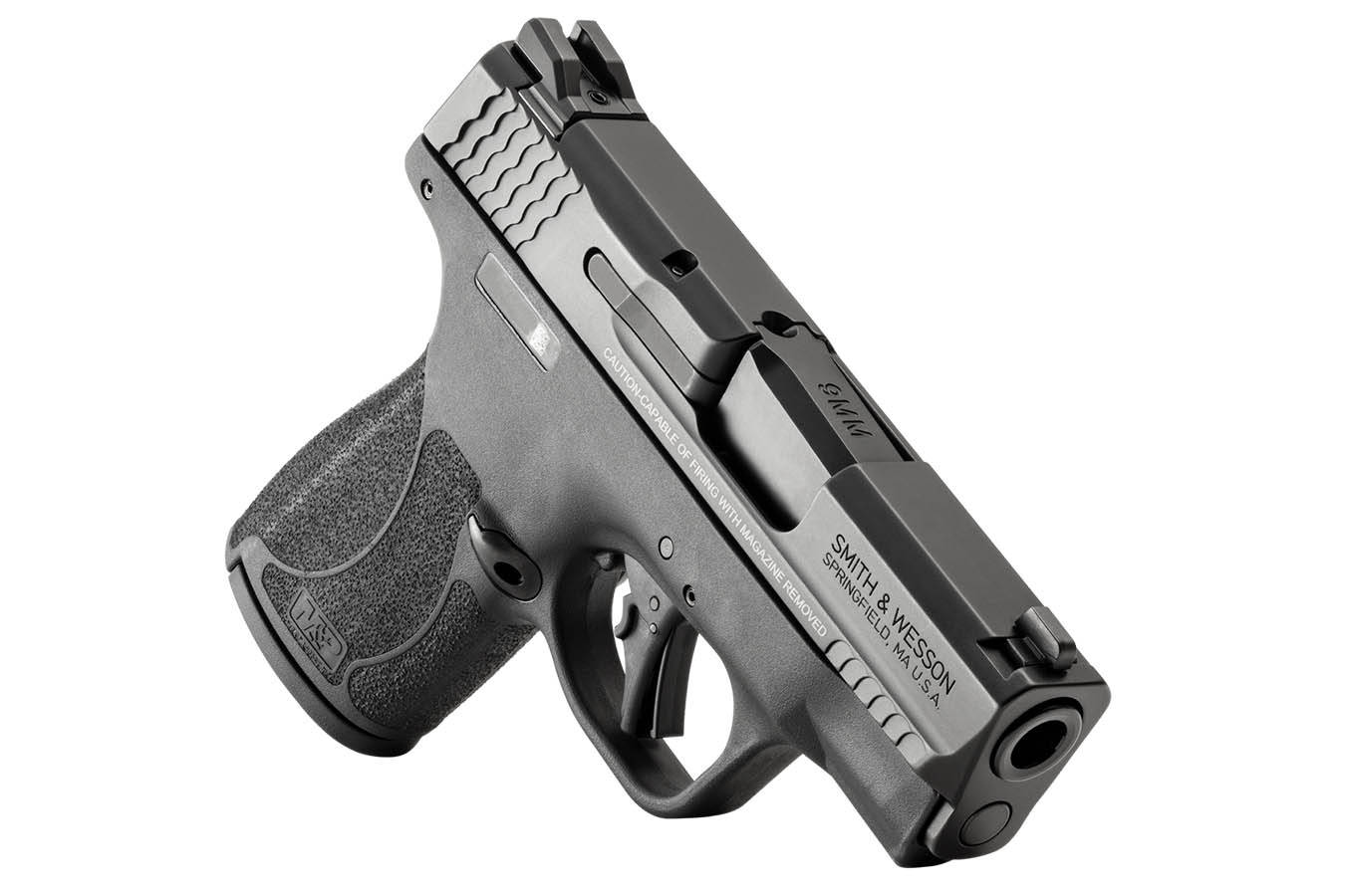 SMITH AND WESSON M&P9 Shield Plus 9mm Micro-Compact Pistol with 10 lb Trigger Pull, Two 10-Round Magazines, and Manual Safety