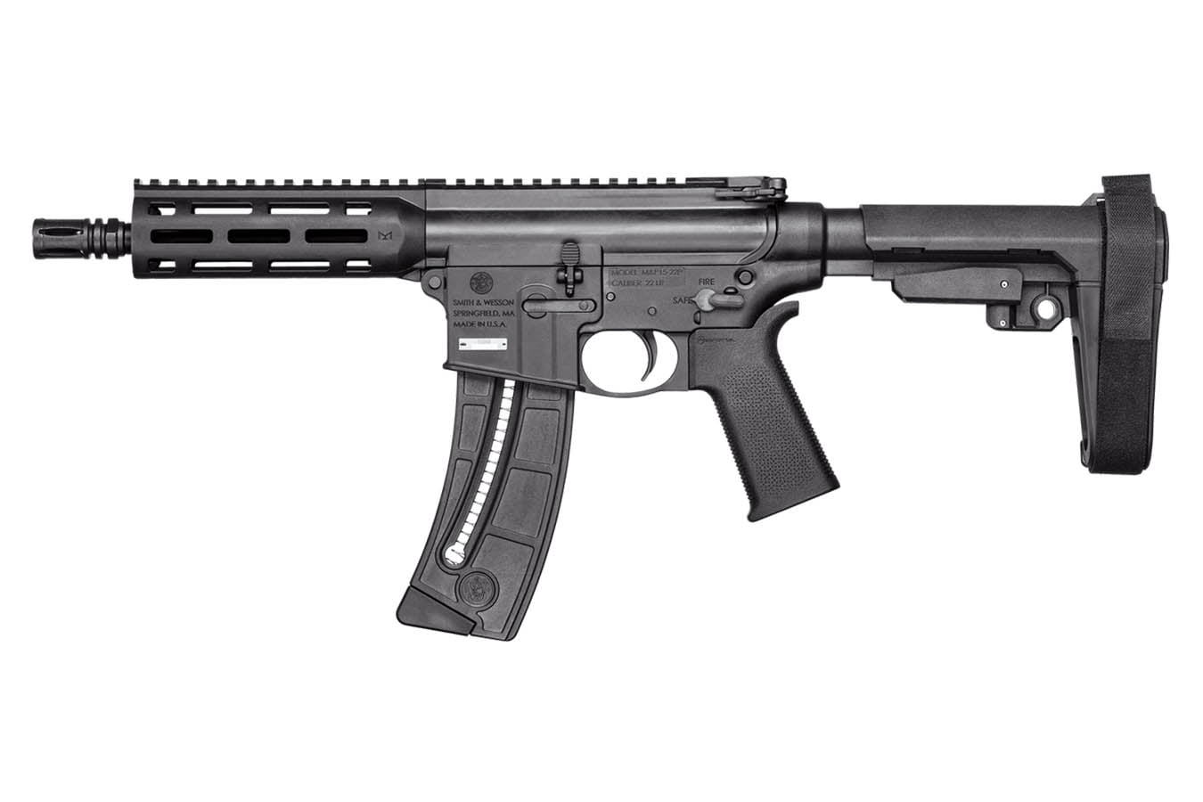 SMITH AND WESSON M&P15-22 22 LR AR-Pistol with SBA3 Pistol Brace