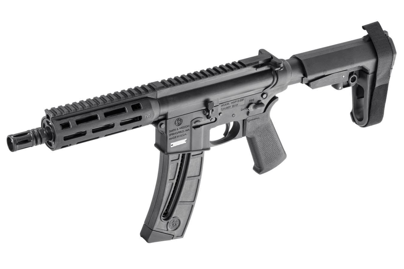 SMITH AND WESSON M&P15-22 22 LR AR-Pistol with SBA3 Pistol Brace