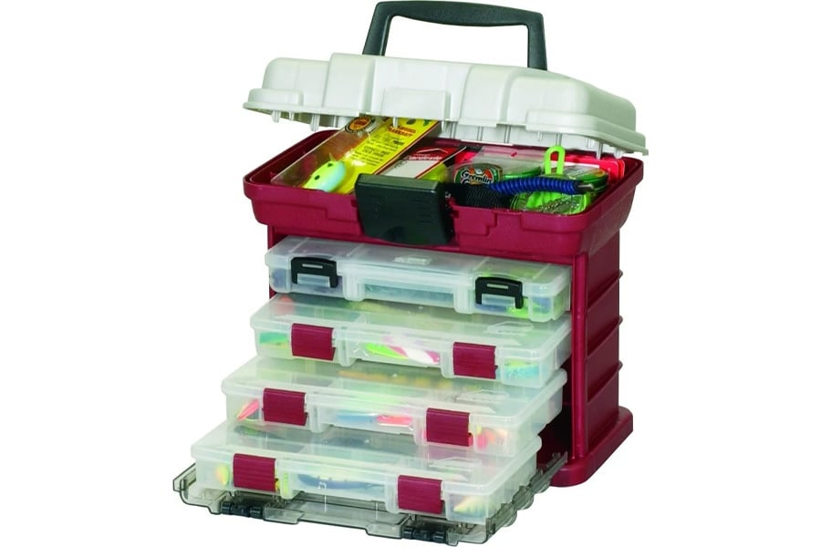 Plano Molding Four by Drawer System 3500 Red Silver