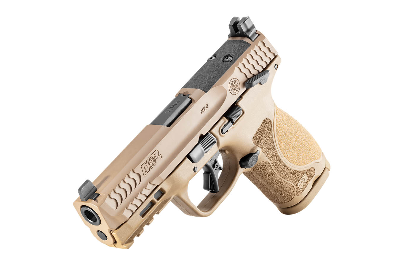 Smith & Wesson MP9 M2.0 9mm Compact Optic Ready Flat Dark Earth (FDE) Pistol with Manual Thumb Safety