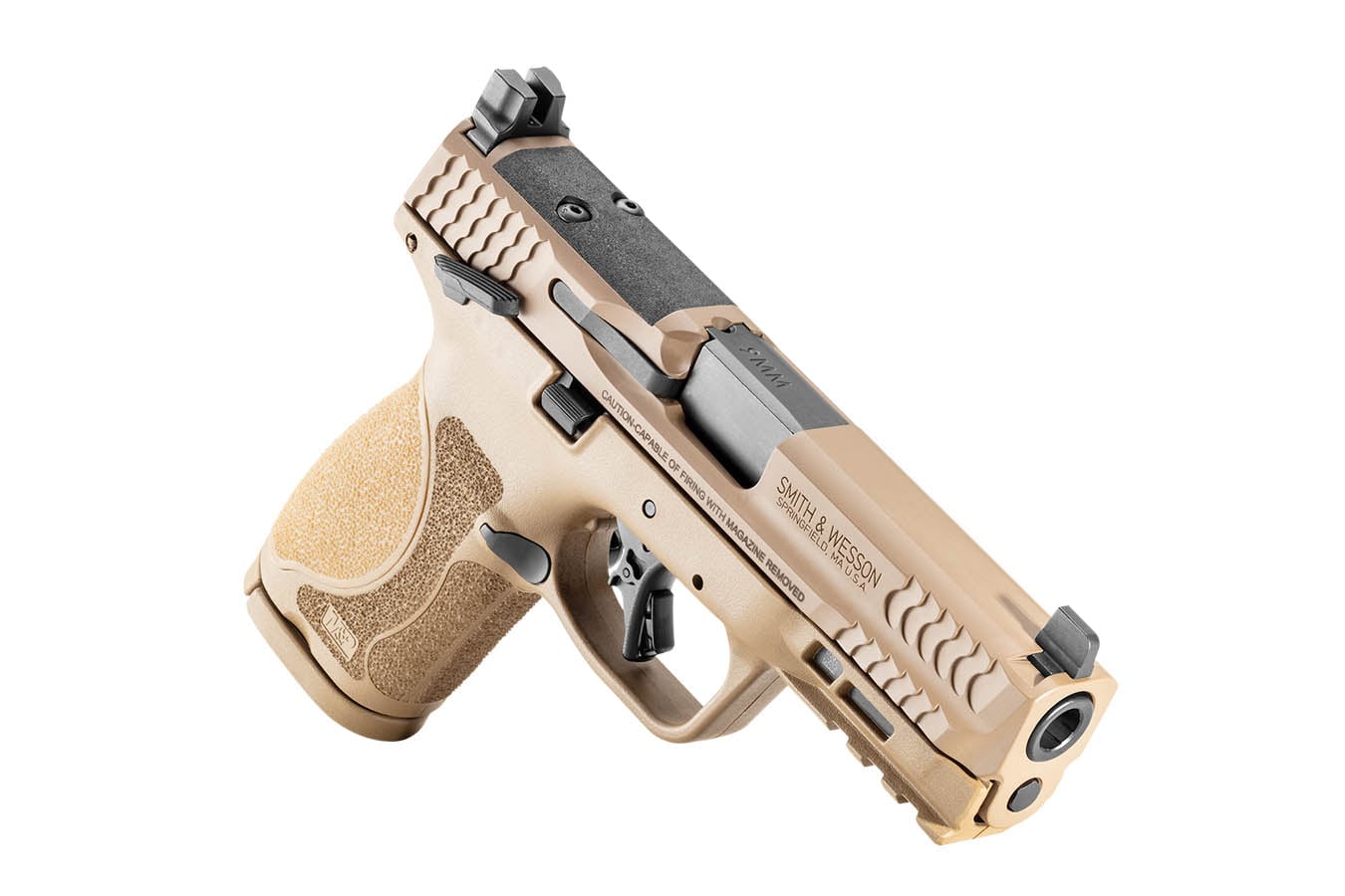 Smith & Wesson MP9 M2.0 9mm Compact Optic Ready Flat Dark Earth (FDE) Pistol with Manual Thumb Safety