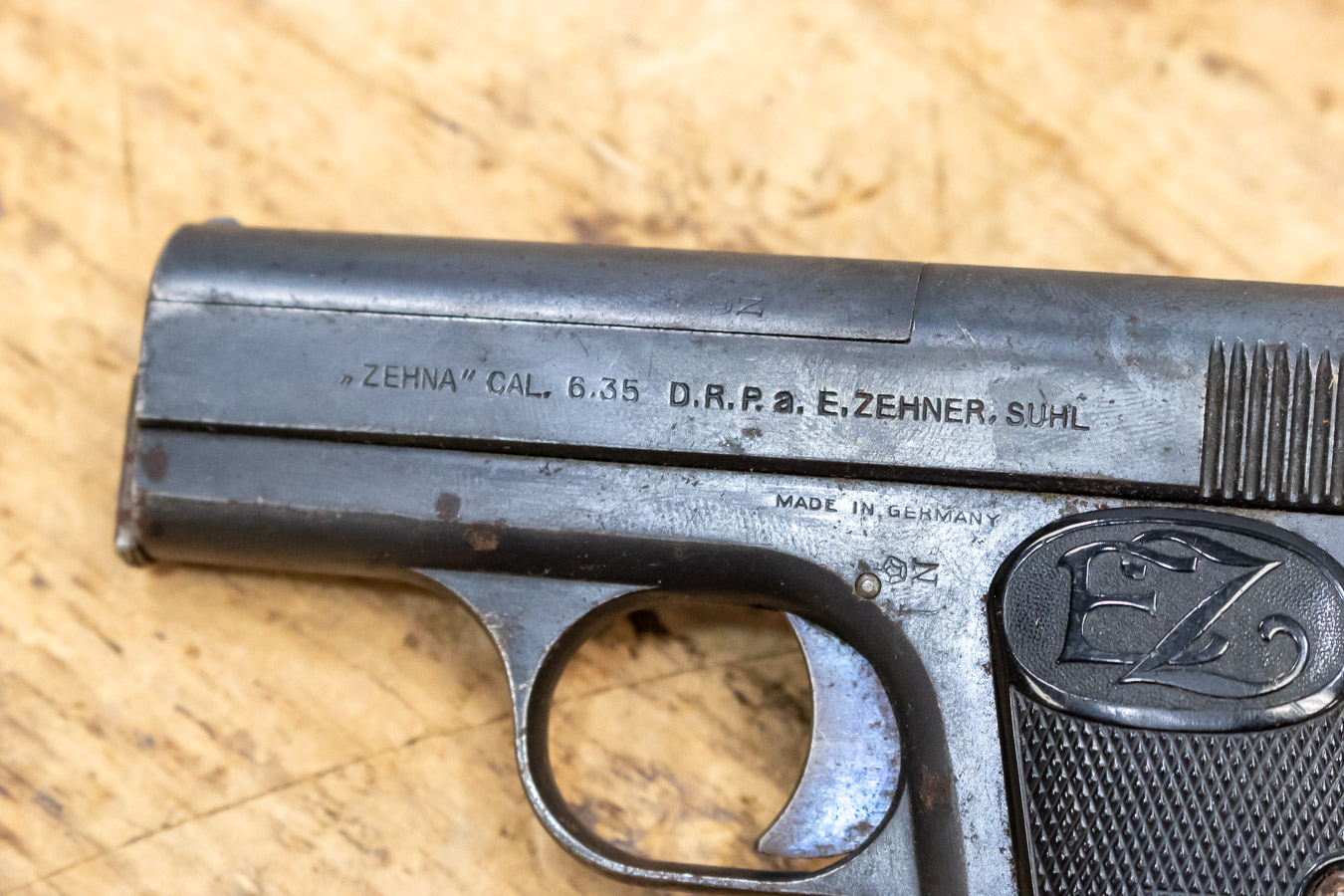 E ZEHNER Type II Zehna Cal 6.35 Police Trade-in Pistol (No Magazine)