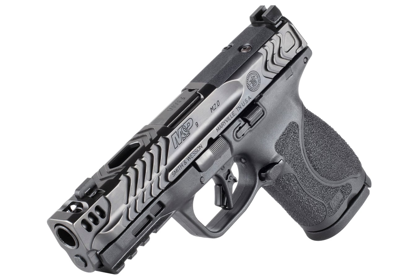 Smith & Wesson MP9 M2.0 Compact Carry Comp 9mm Optic Ready Performance Center Pistol with Porte