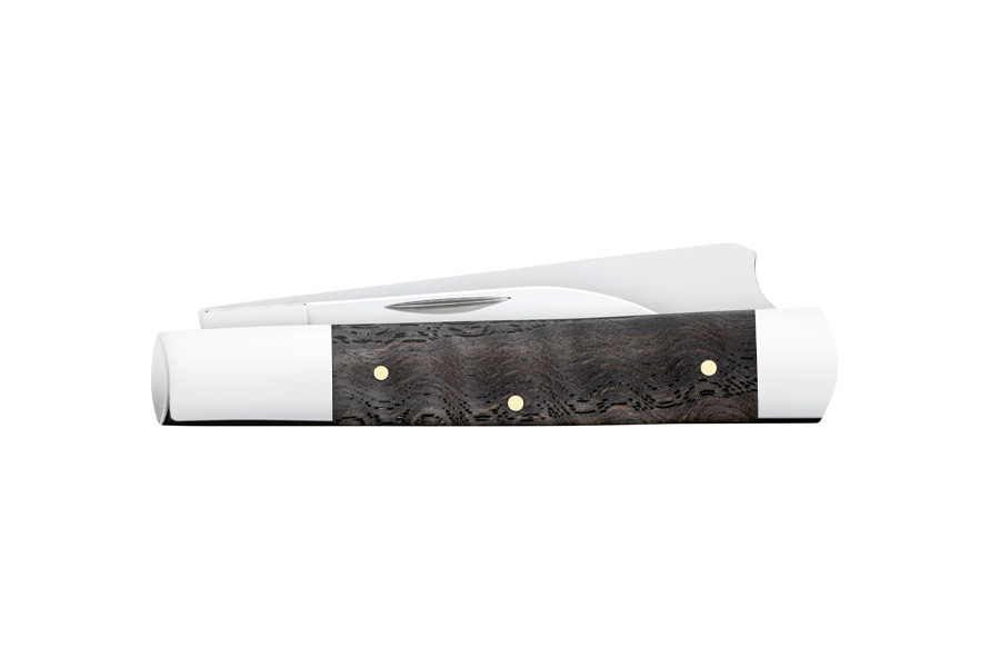 Wrcase Smooth Black Curly Oak Wood Razor and Folding Knife | Sportsman ...