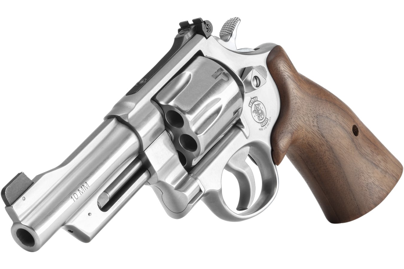 SMITH AND WESSON 610 Mountain Gun 10mm DA/SA Revolver with Walnut Bear Hug Grips